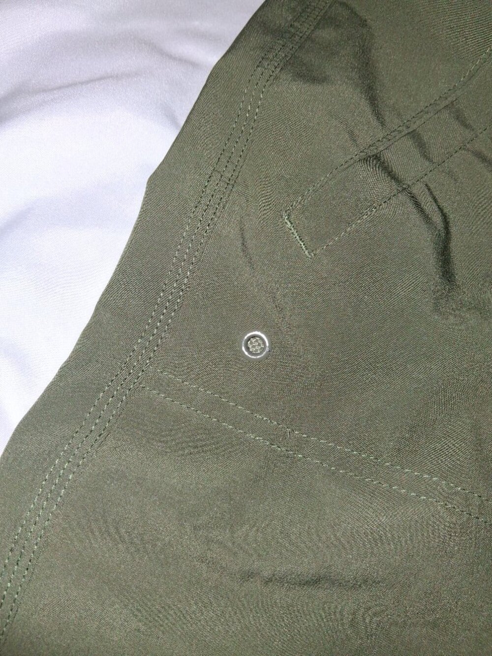 Olive Green Utility Cargo Shorts Women's Drawstring Lightweight Casual Outdoor - Picture 7 of 7